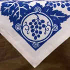 Hochkünstlerische Leinentischdecke mit italienischem Kunsthanddruck - Marken Viadurini