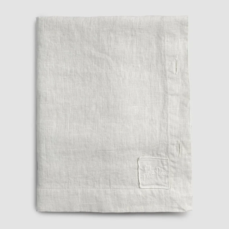 Rechteckige Leinentischdecke mit Knopflöchern und 12 Luxusknöpfen – Mediterran Viadurini