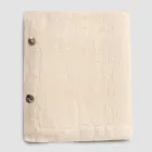 Rechteckige Leinentischdecke mit Knopflöchern und 12 Luxusknöpfen – Mediterran Viadurini