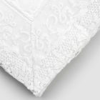Luxuriöse weiße rechteckige Leinentischdecke mit Rahmen oder Spitze – Davinci Viadurini