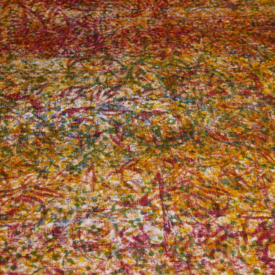 Hochwertige italienische Tischdecke aus handbedruckter Baumwolle - Marken Viadurini