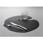 Pvc Frühstücks-Tischsets sortierte grüne oder schwarze Blätter 12 Stück - Esther Viadurini