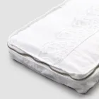 Großes Reiseetui aus Leinen mit italienischer Luxus-Sinergia-Spitze – Randall Viadurini