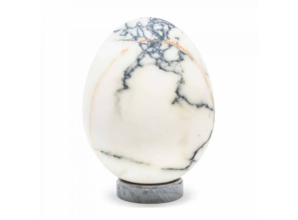 Mittleres Eierdekor aus Paonazzo-Marmor Elegantes Design Made in Italy - Olimo Viadurini
