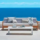 Varaschin Bali modernes 3-Sitzer-Outdoor-Sofa aus massivem Teakholz Viadurini