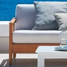 Varaschin Bali modernes 3-Sitzer-Outdoor-Sofa aus massivem Teakholz Viadurini