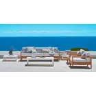 Varaschin Bali modernes 3-Sitzer-Outdoor-Sofa aus massivem Teakholz Viadurini