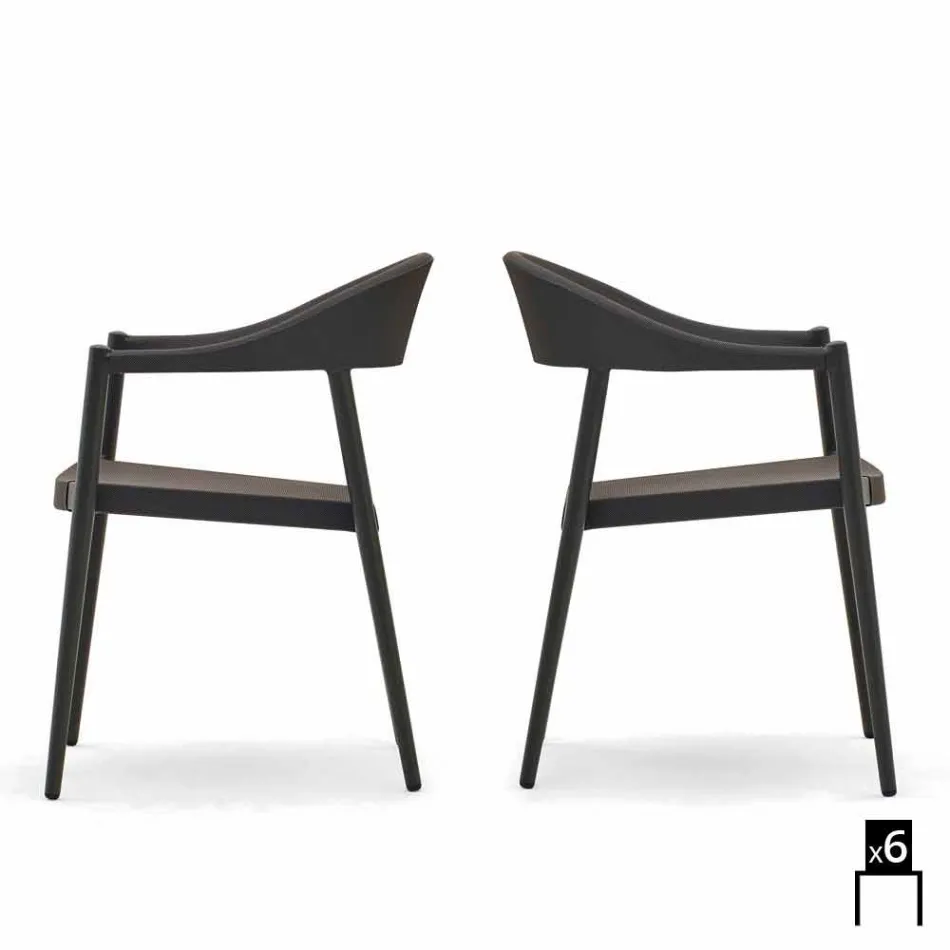 Varaschin Clever Stuhl aus modernem Design Garten, 6 Stück Viadurini