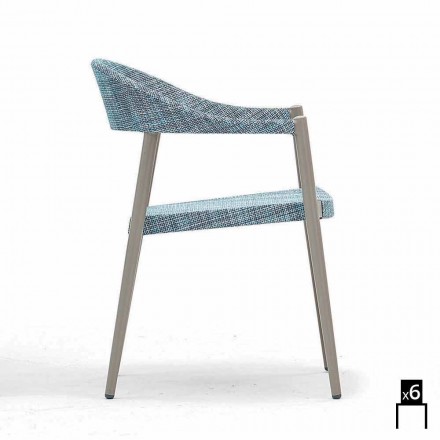 Varaschin Clever Stuhl aus modernem Design Garten, 6 Stück Viadurini