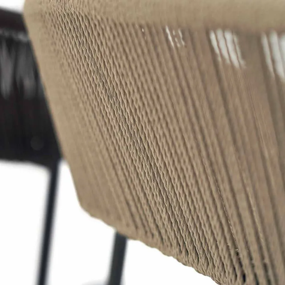 Varaschin Cricket Stuhl mit handgewebten äußeren, 2 Stück Viadurini