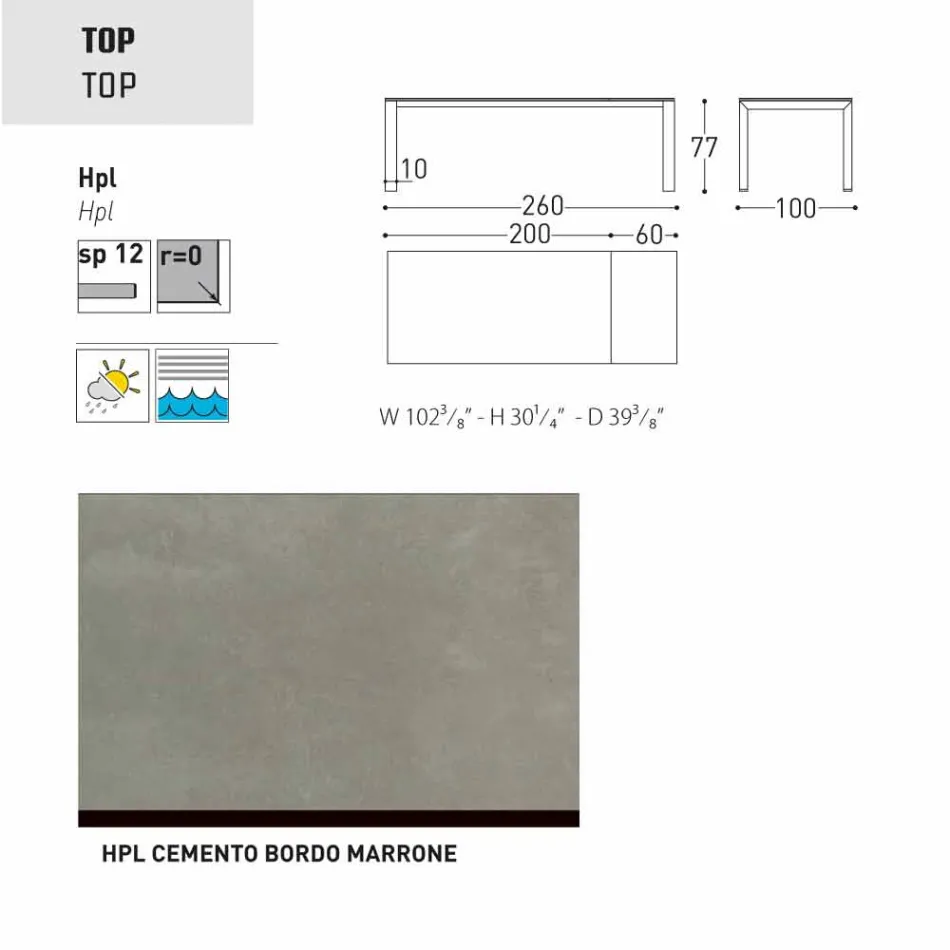 Varaschin Dolmen Gartentisch erweiterbar auf bis zu 380 cm Viadurini