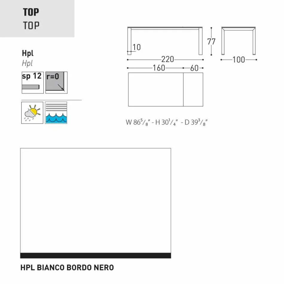 Varaschin Dolmen Gartentisch erweiterbar auf bis zu 380 cm Viadurini