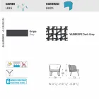 Varaschin Emma Außensessel mit Metall und Stoff bezogen Viadurini