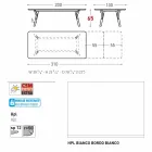 Varaschin Link-Tisch Gartentisch mit Teakholz Beinen, H65 cm Viadurini