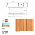 Varaschin Link-Tabelle H 65 cm Gärten erweiterbar auf bis zu 350 cm Viadurini