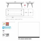 Varaschin Link-Tabelle H 65 cm Gärten erweiterbar auf bis zu 350 cm Viadurini