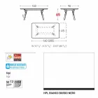 Varaschin Link-Tabelle H 65 cm Gärten erweiterbar auf bis zu 350 cm Viadurini