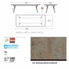 Varaschin Link-Garten Anschiebetisch mit Teakholz Beinen, H75 cm Viadurini