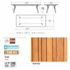 Varaschin Link-Garten Anschiebetisch mit Teakholz Beinen, H75 cm Viadurini