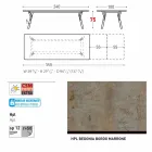 Varaschin Link-Garten Anschiebetisch mit Teakholz Beinen, H75 cm Viadurini