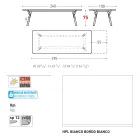 Varaschin Link moderner ausziehbarer Gartentisch, H 73,2 cm Viadurini