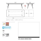 Varaschin Link moderner ausziehbarer Gartentisch, H 73,2 cm Viadurini