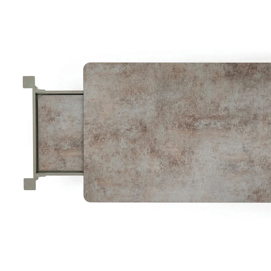 Varaschin Link moderner ausziehbarer Gartentisch, H 73,2 cm Viadurini