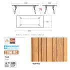 Varaschin Link moderner ausziehbarer Gartentisch, H 73,2 cm Viadurini