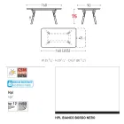 Varaschin Link moderner ausziehbarer Gartentisch, H 73,2 cm Viadurini