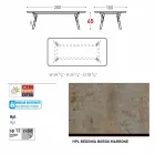 Varaschin Link-Gartentisch mit Teakholz Beinen, H 65 cm Viadurini