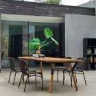 Varaschin Link-Teakholz Garten Esstisch H 75 cm Viadurini