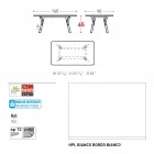 Varaschin Link-Fest Esstisch aus externen oder internen H 65 cm Viadurini