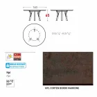 Varaschin Link Round Gartentisch mit Teak Beinen, H 65cm Viadurini