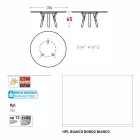 Varaschin Link Round Gartentisch mit Teak Beinen, H 65cm Viadurini