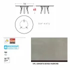 Varaschin Verbindungen Runder Tisch für Innen- / Außen-modernes Design, H 65 cm Viadurini