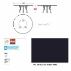 Varaschin Verbindungen Runder Tisch für Innen- / Außen-modernes Design, H 65 cm Viadurini