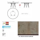 Varaschin Verbindungen Runder Tisch für Innen- / Außen-modernes Design, H 65 cm Viadurini