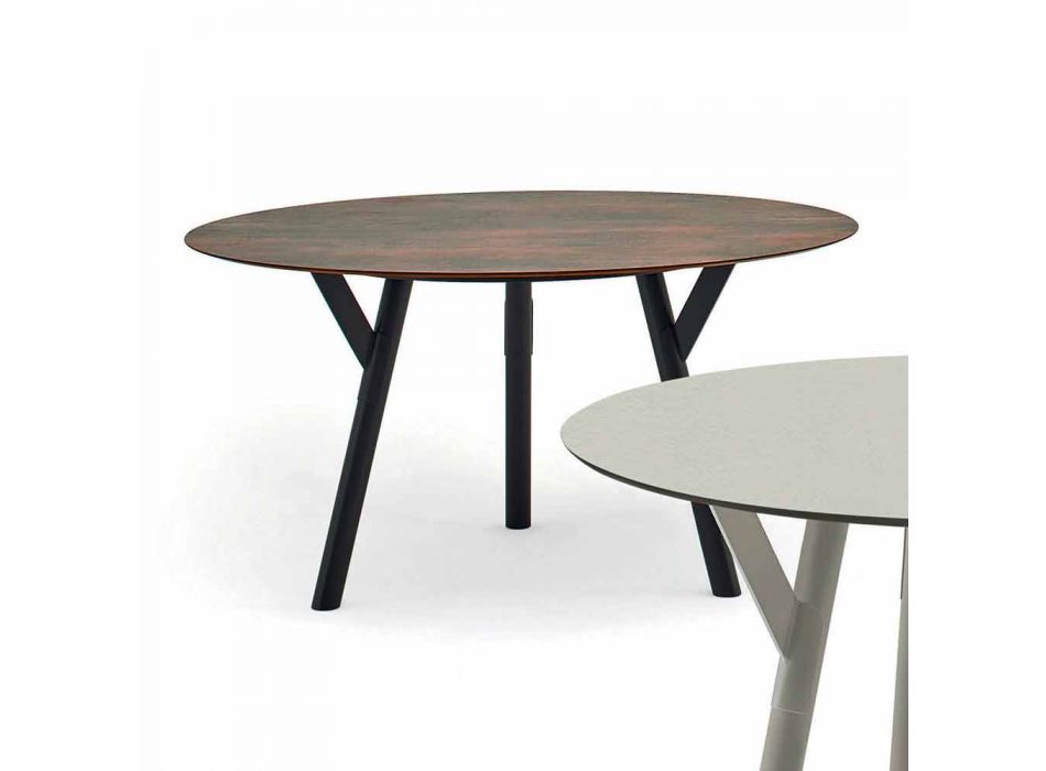 Varaschin Verbindungen Runder Tisch für Innen- / Außen-modernes Design, H 65 cm Viadurini