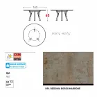 Varaschin Verbindungen Runder Tisch für Innen- / Außen-modernes Design, H 65 cm Viadurini