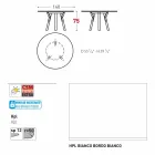 Varaschin verbindet Rundgartentisch mit Teak Beinen, H 75cm Viadurini