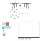 Varaschin verbindet Rundgartentisch mit Teak Beinen, H 75cm Viadurini