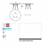 Varaschin verbindet Rundgartentisch mit Teak Beinen, H 75cm Viadurini