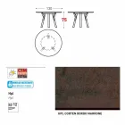 Varaschin Verbindungen Runder Tisch modernes Design Garten, H 75 cm Viadurini