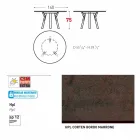 Varaschin Verbindungen Runder Tisch modernes Design Garten, H 75 cm Viadurini