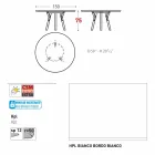 Varaschin Verbindungen Runder Tisch modernes Design Garten, H 75 cm Viadurini