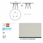 Varaschin Verbindungen Runder Tisch modernes Design Garten, H 75 cm Viadurini