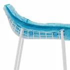 Varaschin Summer Outdoor Hocker aus Stahl und Stoff Viadurini