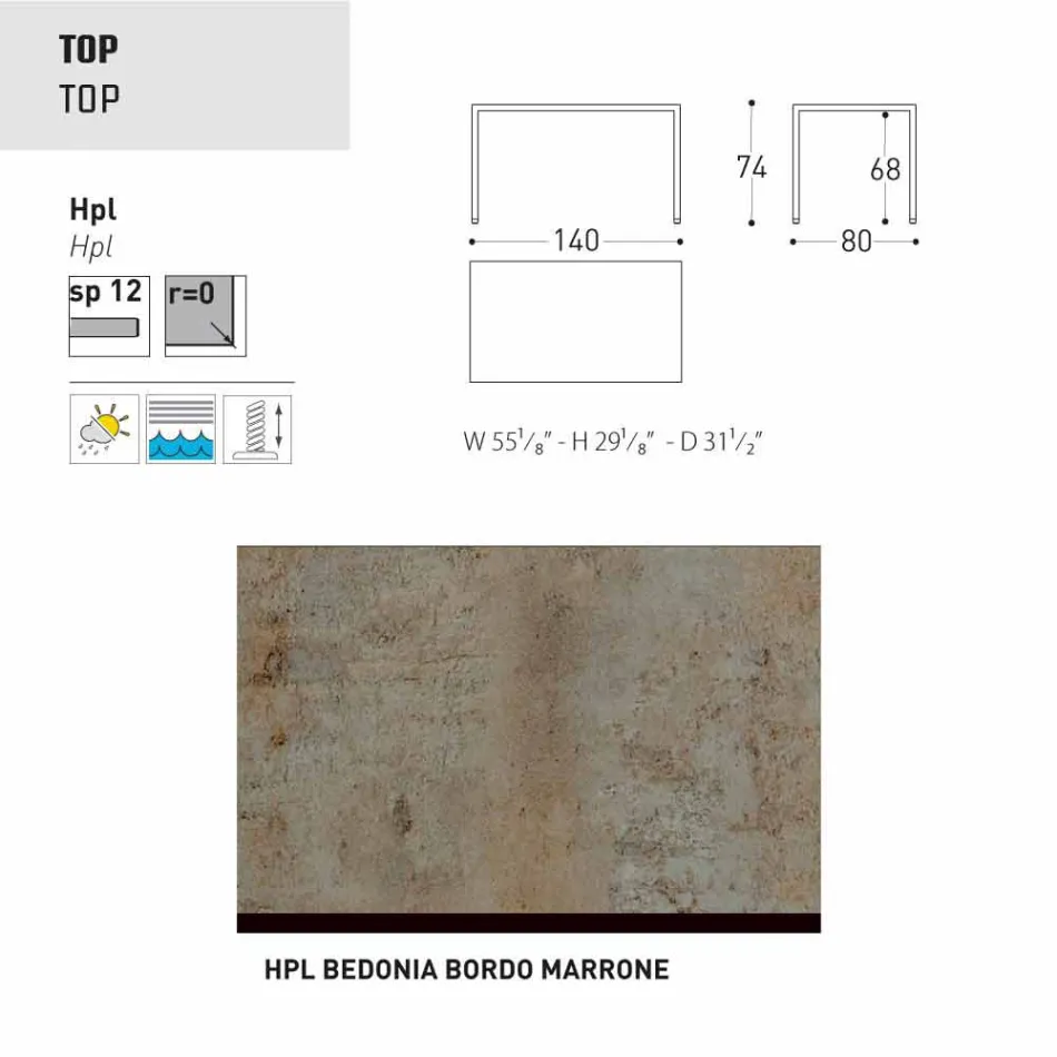 Varaschin Victor Tisch für den Innen-und Garten speisen, modernes Design Viadurini