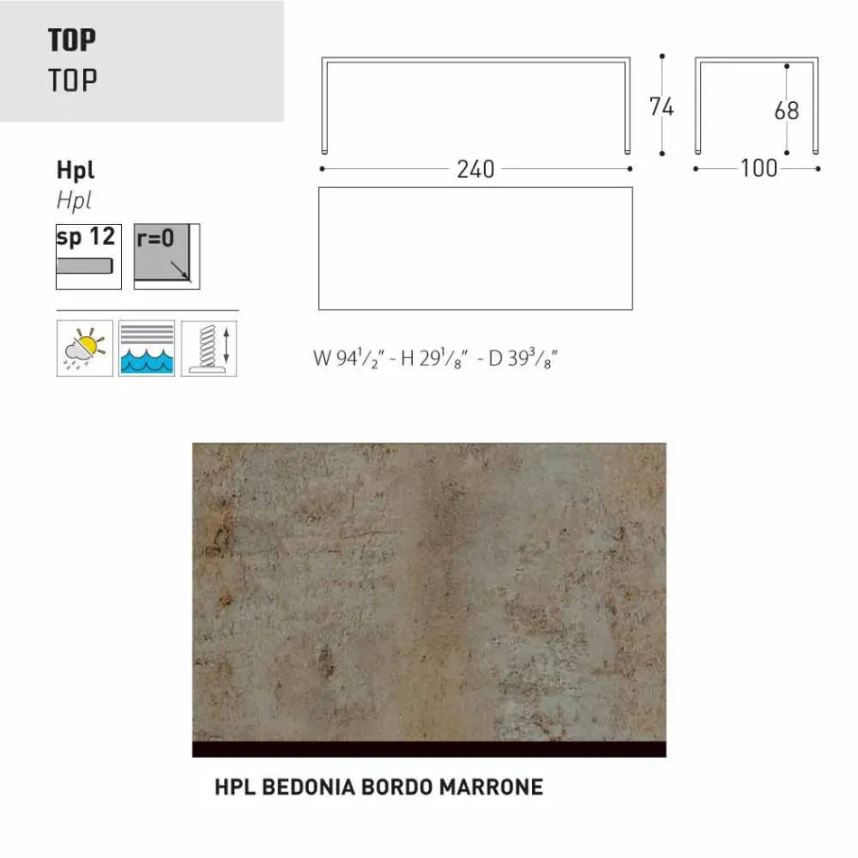 Varaschin Victor Tisch für den Innen-und Garten speisen, modernes Design Viadurini