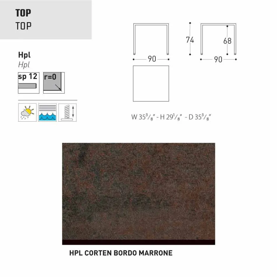 Varaschin Victor Tisch für den Innen-und Garten speisen, modernes Design Viadurini